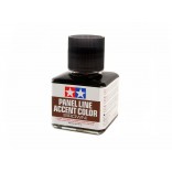 PANEL LINE ACCENT COLOR DELINEAMENTO MARROM COM PINCEL APLICADOR 40ML PARA REALÇAR LINHAS DE PAINÉIS TAMIYA TAM 87132
